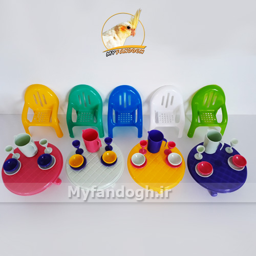 میز و صندلی غذاخوری پرندگان و طوطی سانان